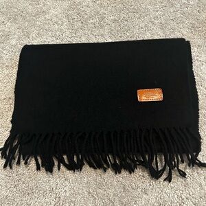 Coach Black Fringe Scarf